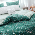 Green duvet cover queen organic  cotton comforter sets floral bedding set